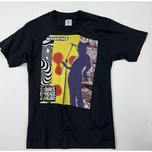 Vintage Handtex Shirt Mens Large 1990's WOODSTOCK Music Festival Rock CONCERT